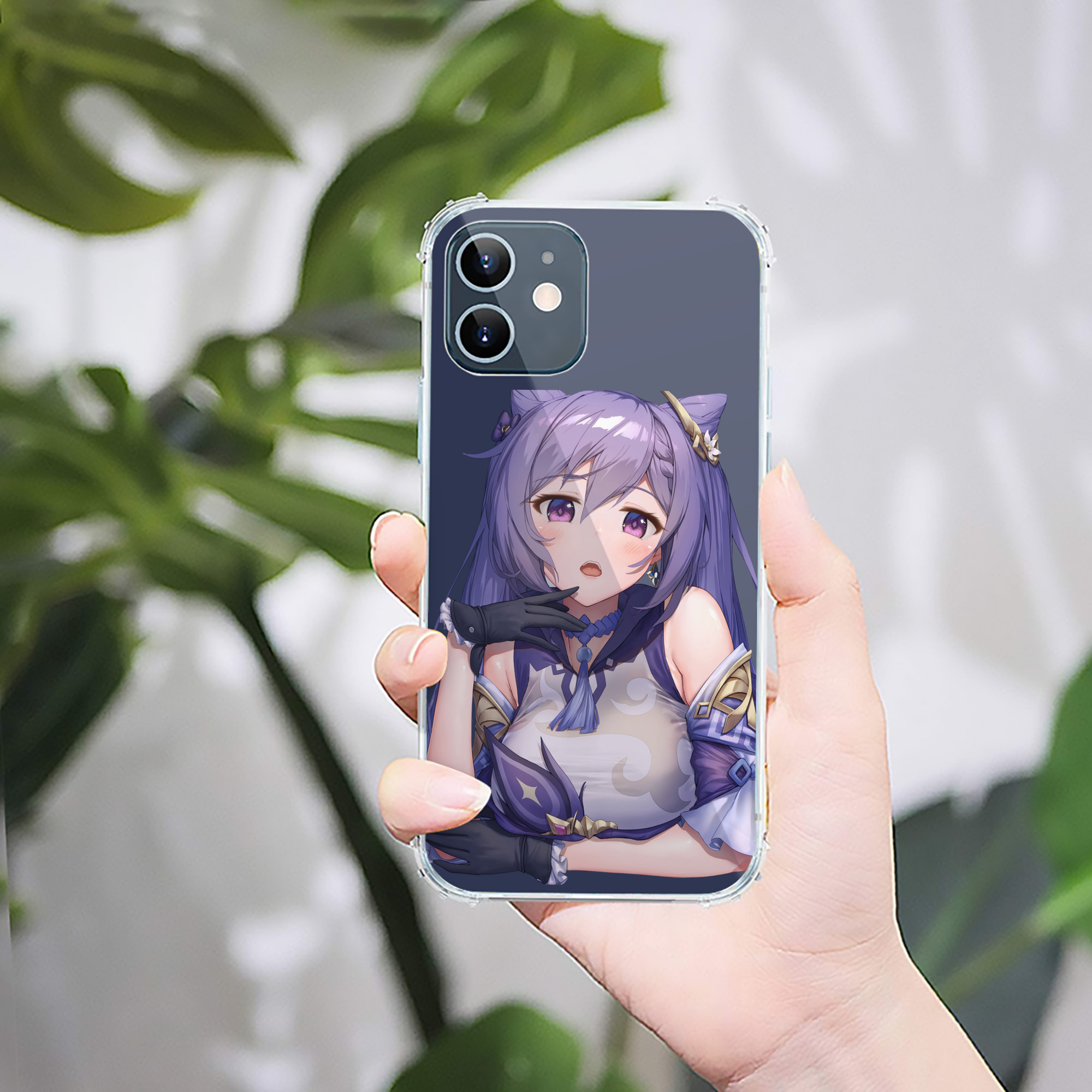 げんし神 刻晴 こくせい genshin Kokusei 【iPhone 12シリーズ対応】透明スマホケース（クリアソフトケース）